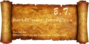 Bartánusz Tarzícia névjegykártya